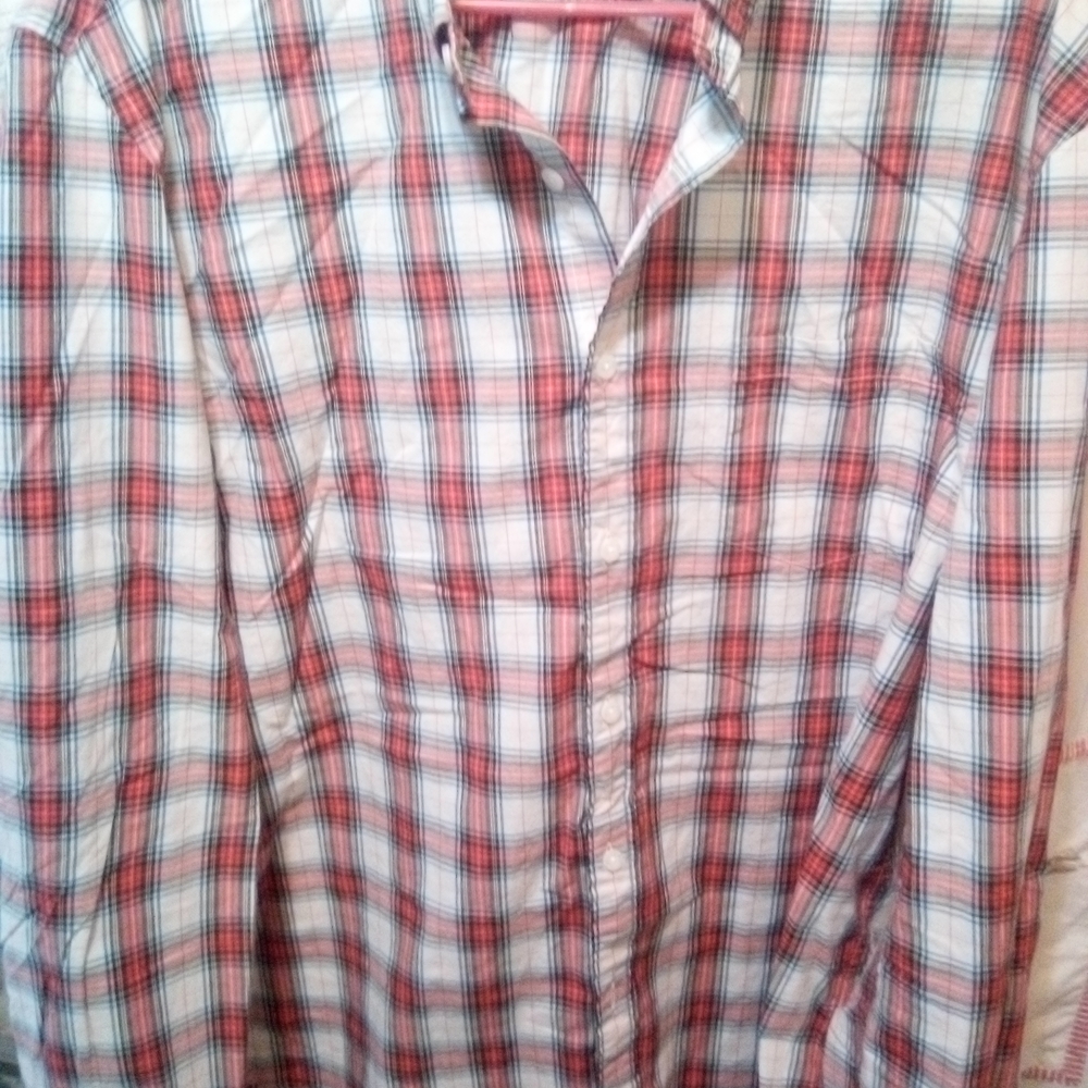 J. Crew Factory Red and White Checkered Shirt